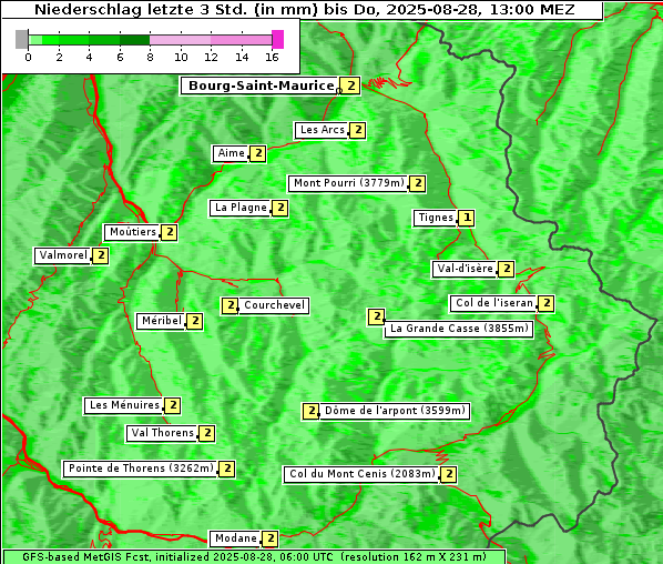 Niederschlag, 28. 8. 2025