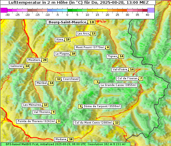 Temperatur, 28. 8. 2025