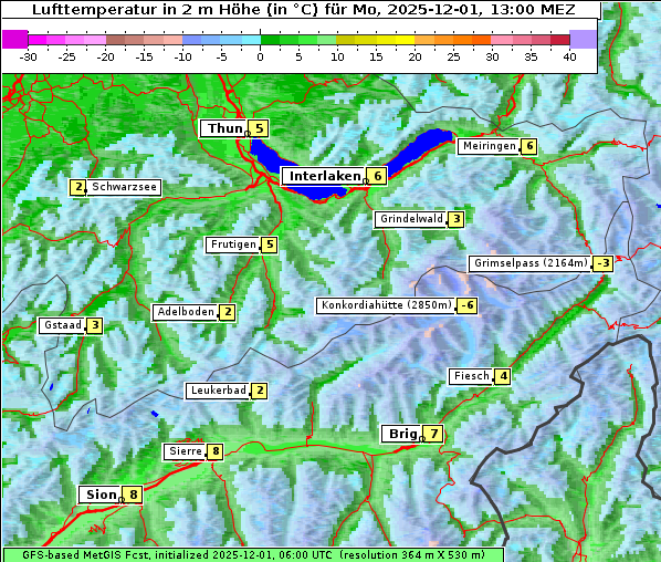 Temperatur, 1. 12. 2025