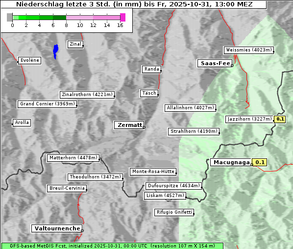 Niederschlag, 31. 10. 2025