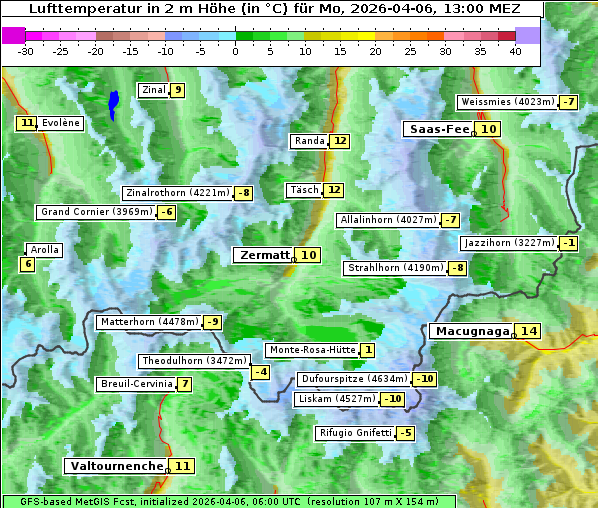 Temperatur, 6. 4. 2026