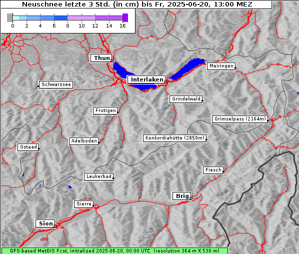 Neuschnee, 20. 6. 2025