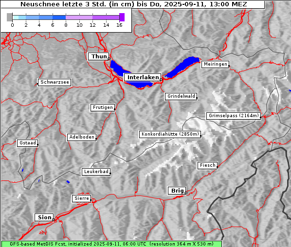 Neuschnee, 11. 9. 2025