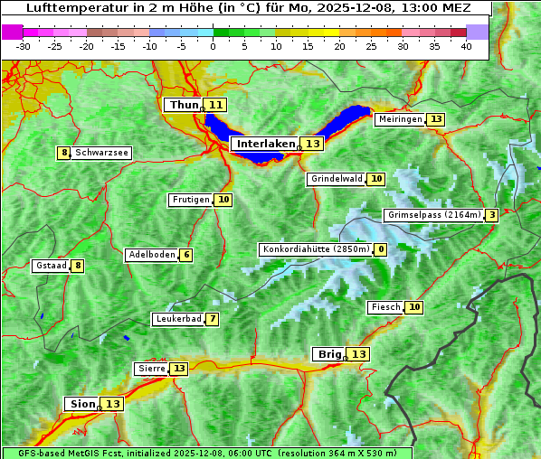 Temperatur, 8. 12. 2025