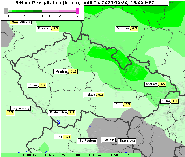 Niederschlag, 30. 10. 2025