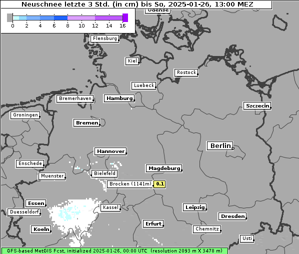 Neuschnee, 26. 1. 2025