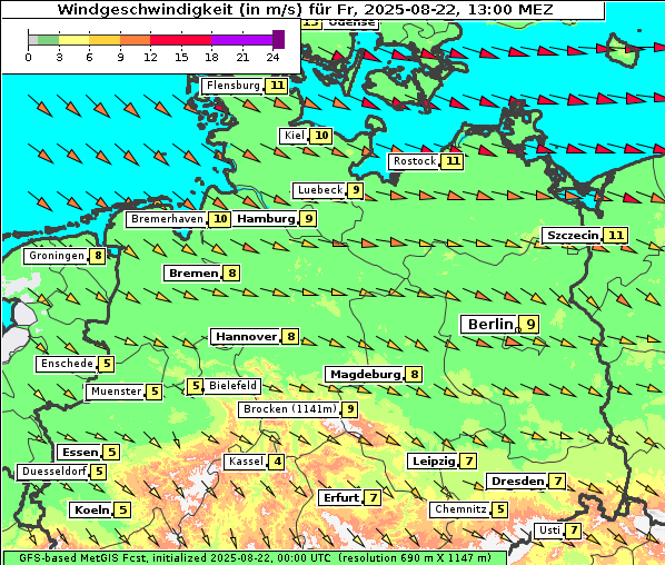 Wind, 22. 8. 2025