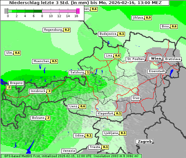 Niederschlag, 16. 2. 2026