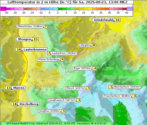 Temperatur, 23. 8. 2025
