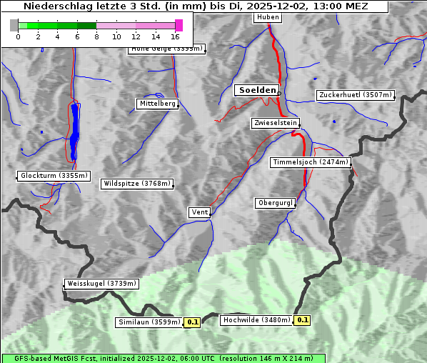 Niederschlag, 2. 12. 2025