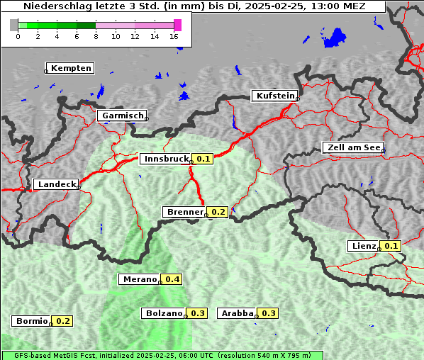 Niederschlag, 25. 2. 2025