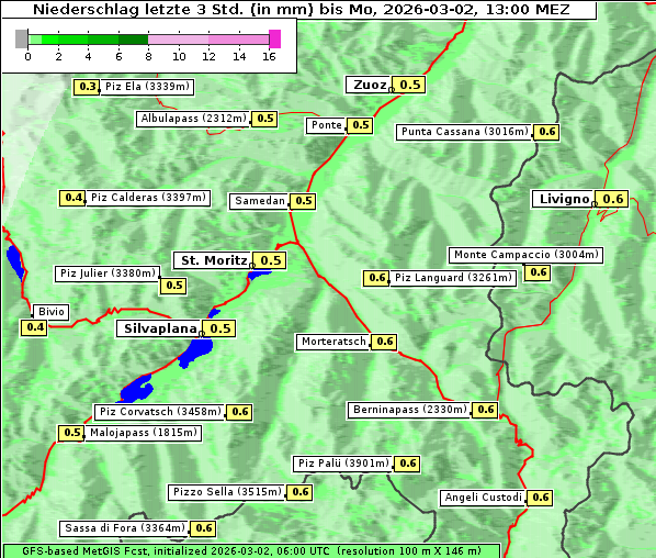 Niederschlag, 2. 3. 2026