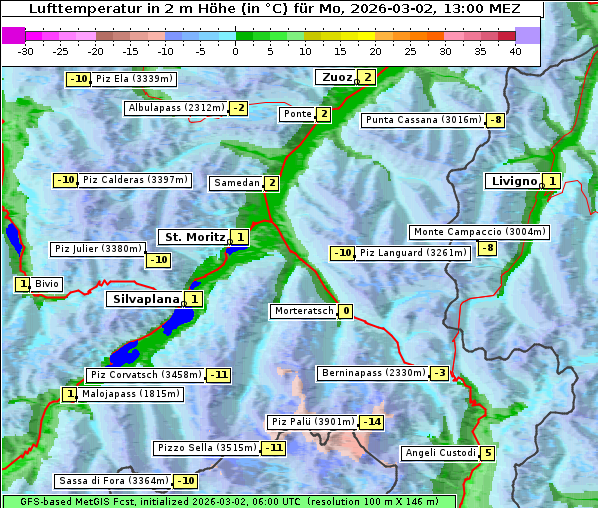 Temperatur, 2. 3. 2026