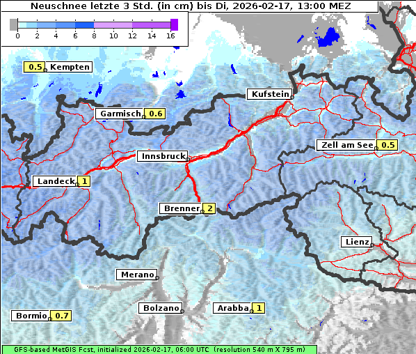 Neuschnee, 17. 2. 2026