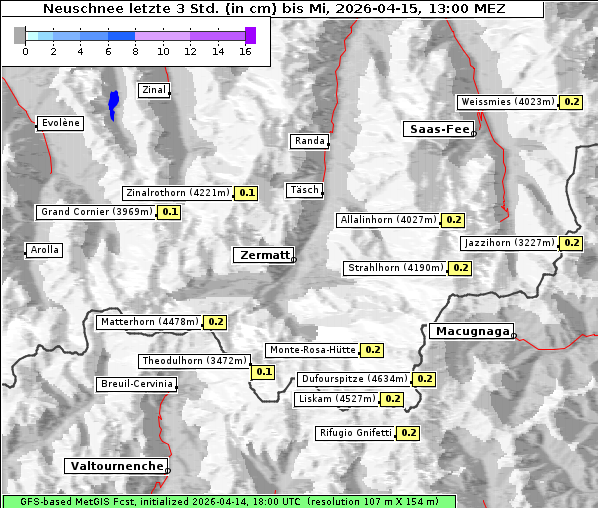 Neuschnee, 15. 4. 2026