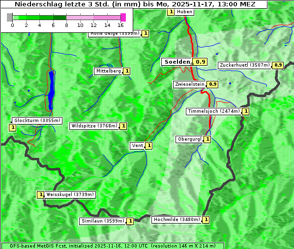 Niederschlag, 17. 11. 2025