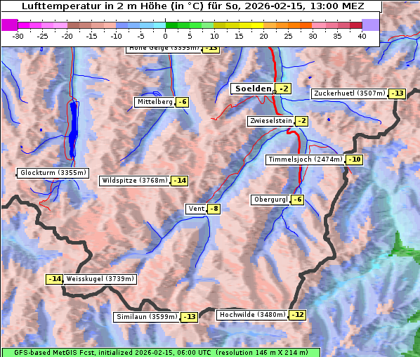 Temperatur, 15. 2. 2026