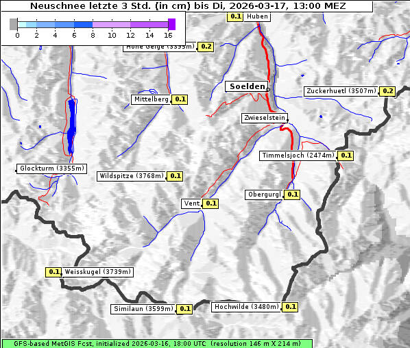 Neuschnee, 17. 3. 2026