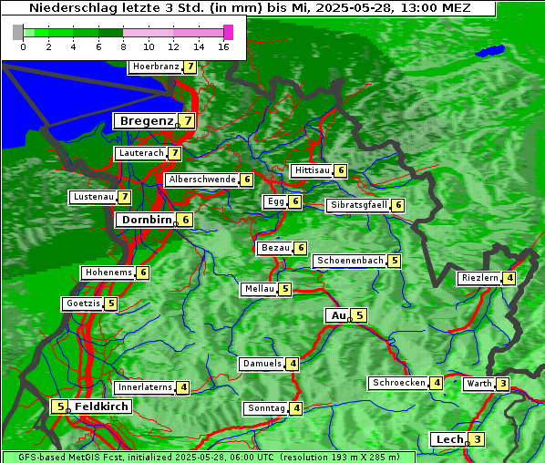 Niederschlag, 28. 5. 2025