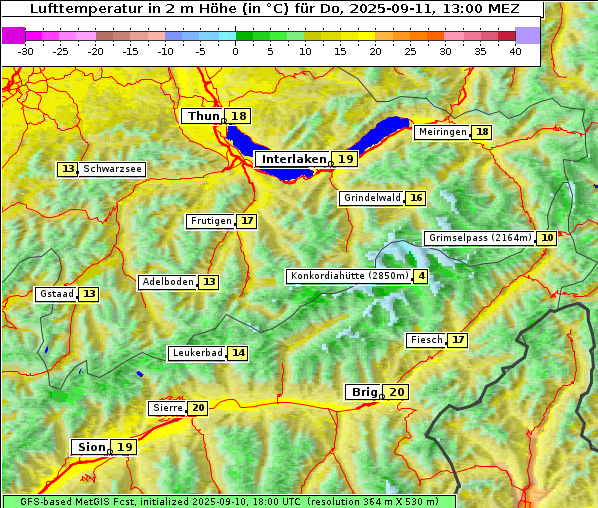 Temperatur, 11. 9. 2025