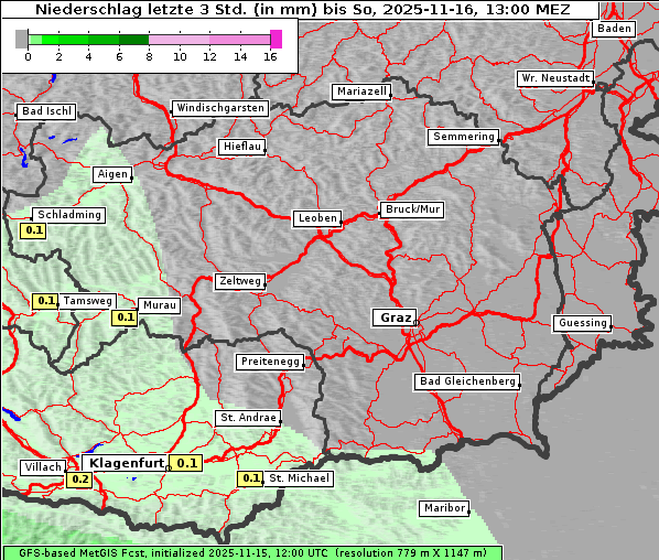 Niederschlag, 16. 11. 2025