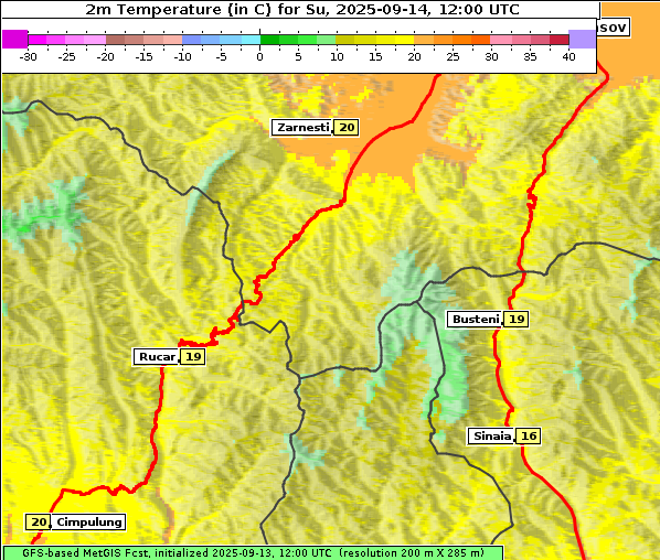 Temperatur, 14. 9. 2025