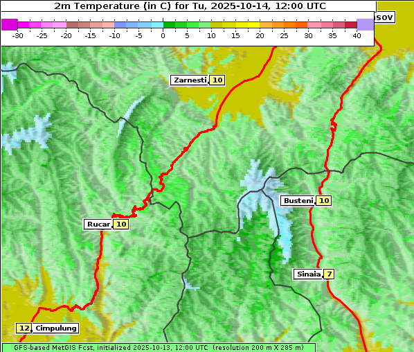 Temperatur, 14. 10. 2025