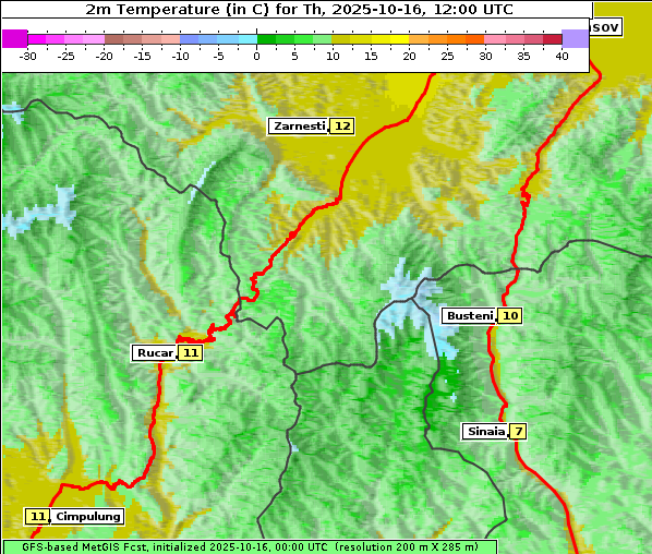 Temperatur, 16. 10. 2025