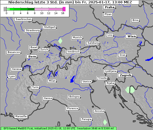 Niederschlag, 17. 1. 2025