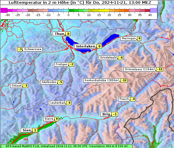 Temperatur, 21. 11. 2024