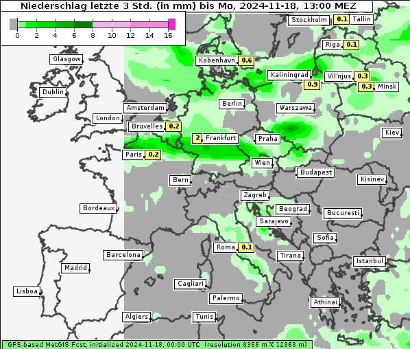 Niederschlag, 18. 11. 2024