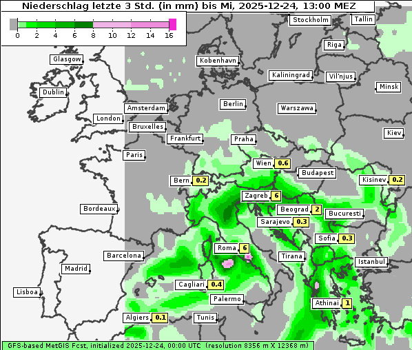 Niederschlag, 24. 12. 2025