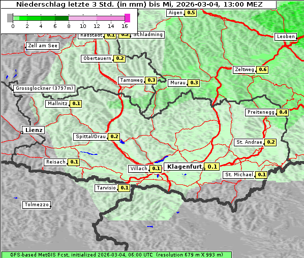Niederschlag, 4. 3. 2026