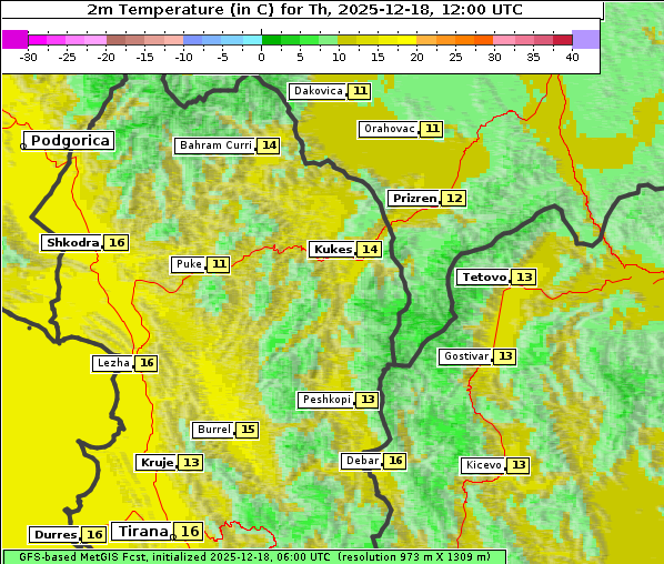 Temperatur, 18. 12. 2025