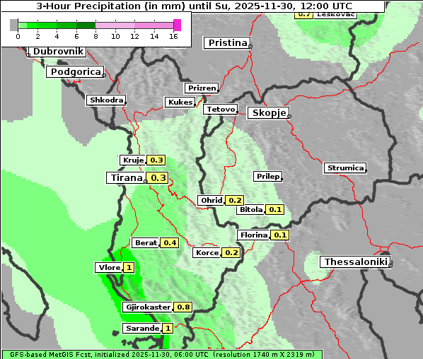 Niederschlag, 30. 11. 2025