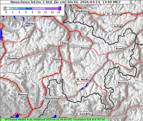 Neuschnee, 14. 4. 2026