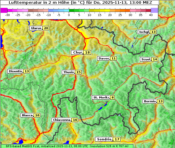 Temperatur, 13. 11. 2025