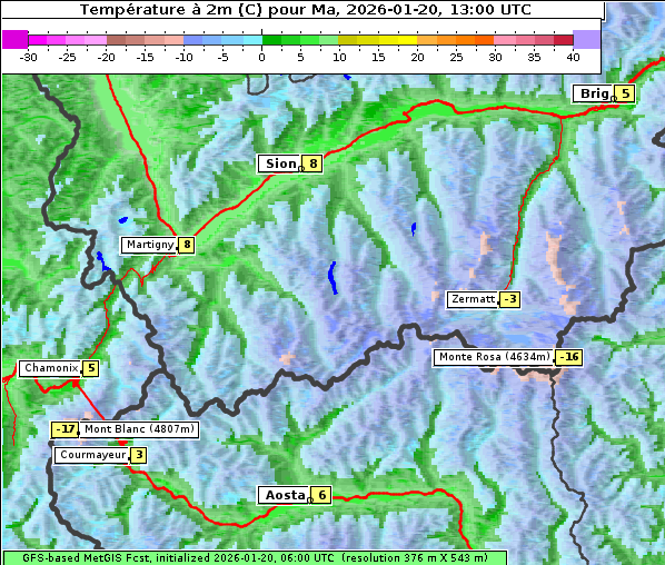 Temperatur, 20. 1. 2026