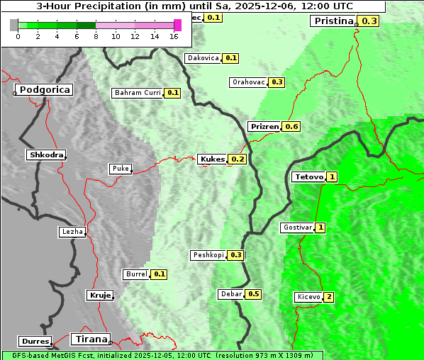 Niederschlag, 6. 12. 2025