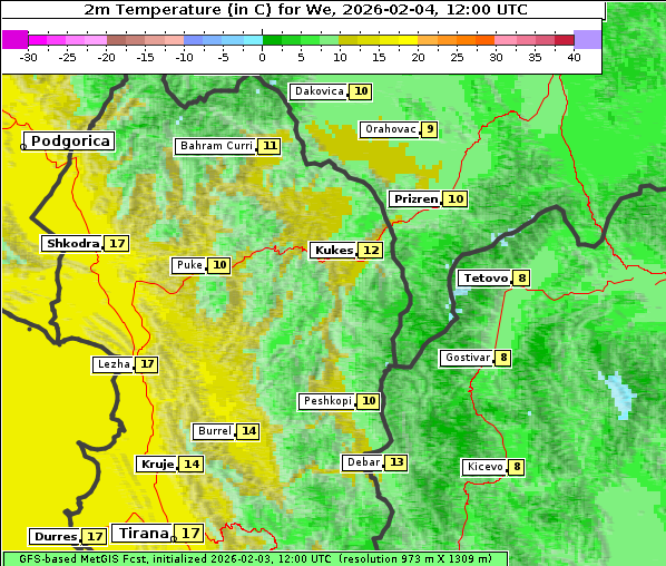 Temperatur, 4. 2. 2026