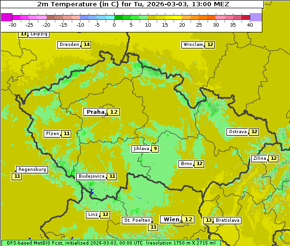 Temperatur, 3. 3. 2026
