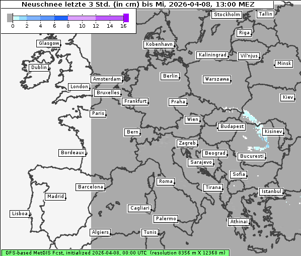 Neuschnee, 8. 4. 2026