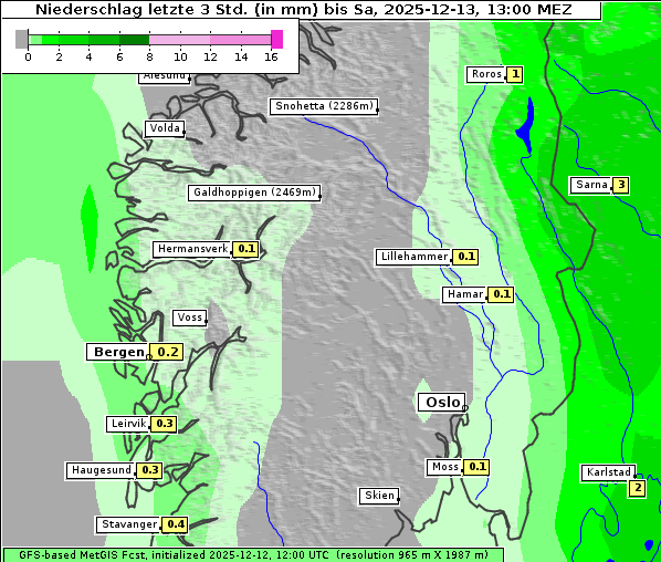 Niederschlag, 13. 12. 2025