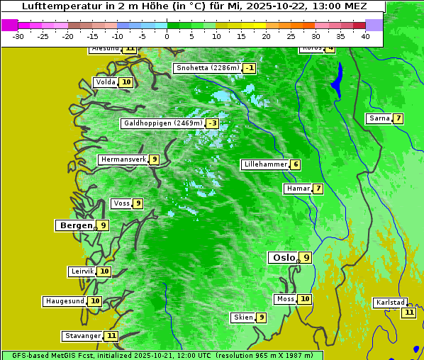 Temperatur, 22. 10. 2025