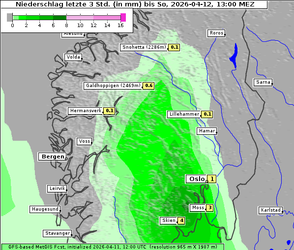 Niederschlag, 12. 4. 2026