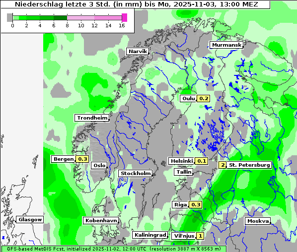 Niederschlag, 3. 11. 2025