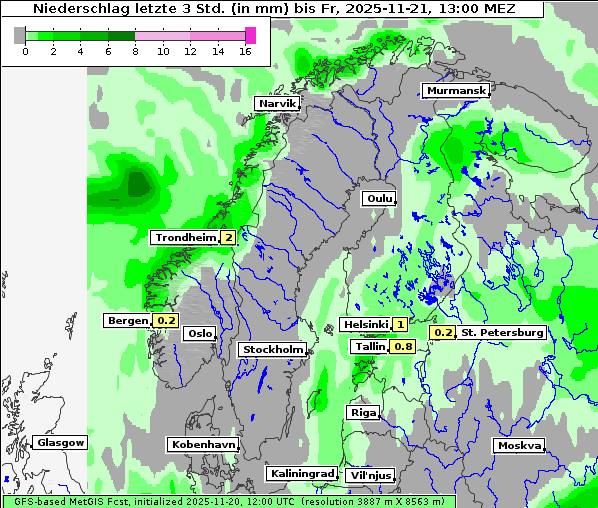 Niederschlag, 21. 11. 2025