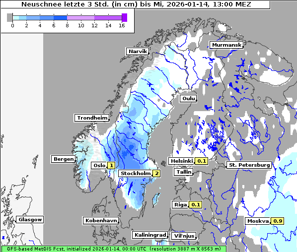 Neuschnee, 14. 1. 2026