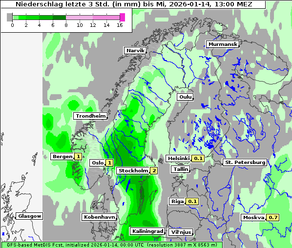 Niederschlag, 14. 1. 2026