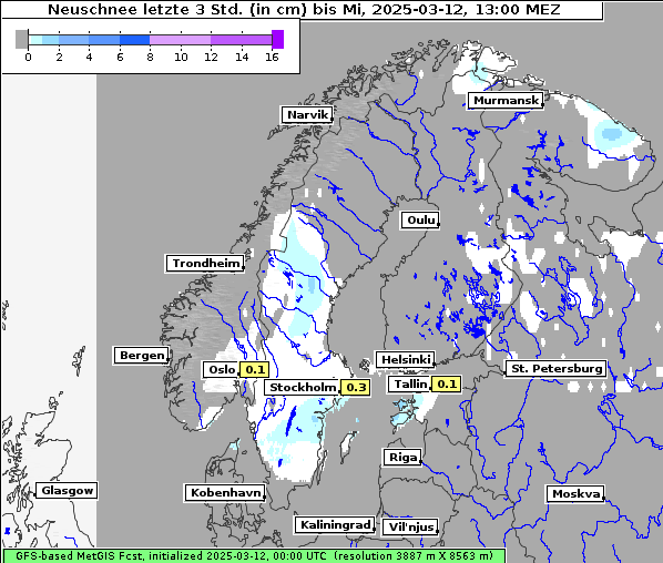 Neuschnee, 12. 3. 2025